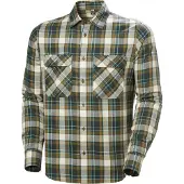 Helly Hansen Lokka Flannel LS Shirt, skjorte, herre, grøn/brun