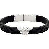 Emporio Armani Armbånd sort / sølv