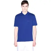 Armani Exchange A|X Armani Exchangetil mænd. XM001286AF10366UB131 Post blå polo shirt (M), Casual, Bomuld, Korte ærmer