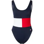 Tommy Hilfiger Underwear Badedragt 'SCOOP' navy / rød / hvid
