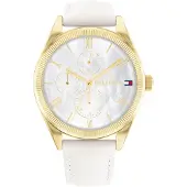 Tommy Hilfiger Dameur 1782594 Monica Hvid/Læder Ø38 mm