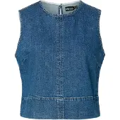 Pieces Silke Denim ærmeløs T-shirt