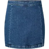 Pieces Pcsilke Hw Slids Denim Mininederdel