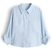 Opus Bluse 'Fralea' pastelblå