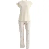 Dagi Pyjamas lysegul / lyseorange / offwhite