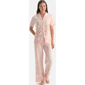 Dagi Pyjamas lysebrun / oliven / lyserød / rosé