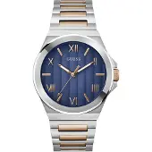 GUESS Herreur GW0789G4 Vinyl Blå/Rosaguldtonet stål Ø44 mm