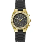 GUESS Dameur GW0773L2 Multifunction Sort/Gummi Ø37 mm