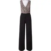 About You Jumpsuit 'Christine' ecru / mørkebeige / sort