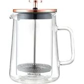 Klausberg Zaparzacz Stūmoklinis kavos/arbatos virimo aparatas, stiklinis, vario spalvos, 0,60 l