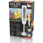 Adler AD 4625w, Nedsænkning blender, 1500 W, Sølv, Hvid