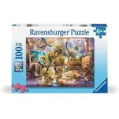 Ravensburger Puslespil - 100 Brikker - Dino Toys Come To Life - - OneSize - Puslespil