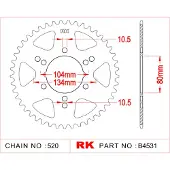 Rk 4531 520 Bagtandhjul