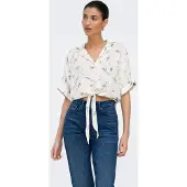 ONLY Bluse 'ONLPAULA' blå / mørkeblå / hvid