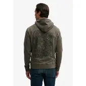 Superdry Superdrytil mænd. M2014485A Tokyo Narrative Loose Hood mørkegrå hættetrøje (S), Casual, Bomuld