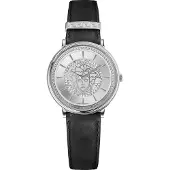 Versace Dameur VE8101719 V Circle Sølvfarvet/Læder Ø38 mm