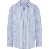 Urban Classics Bluse navy / lyseblå / hvid