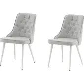 Venture Home Velvet Deluxe Spisebordsstol - Hvid