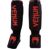 Venum Kontact Shinguards Black/Red