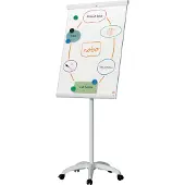 Nobo Premium Plus mobil flipover med magnetisk stål whiteboardtavle Hvid