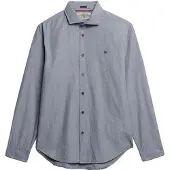 Superdry Cut Away Poplin Skjorte Med Lange ærmer