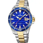 Festina Herreur F20362-4 Prestige Blå/Gul guldtonet stål Ø44.3 mm