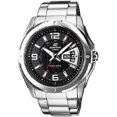 Casio Herreur EF-129D-1AVEF Edifice Sort/Stål Ø44.8 mm