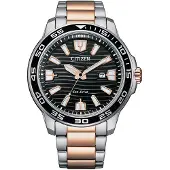Citizen Herreur AW1524-84E Marine Sort/Rosaguldtonet stål Ø46 mm
