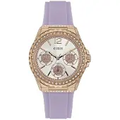 GUESS Dameur W0846L6 Sølvfarvet/Gummi Ø40 mm