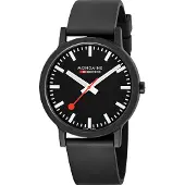 Mondaine Herreur MS1.41120.RB Sort/Gummi Ø41 mm