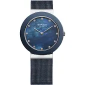 Bering Dameur 11435-387 Ceramic Blå/Stål Ø35 mm