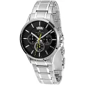 Jacques Lemans Herreur 1-1542D Sydney Sort/Stål Ø42 mm