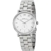 Marc Jacobs Dameur MBM3242 Baker Hvid/Stål Ø36.5 mm