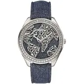 GUESS Dameur W0504L1 Blå/Læder Ø44 mm