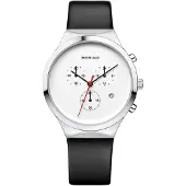 Bering Herreur 14736-404 Classic Hvid/Læder Ø36 mm