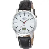 Master Time Herreur MTGA-10592-20L Funk Basic Hvid/Læder Ø41 mm