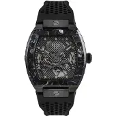Philipp Plein Watches Herreur PWBAA0221 The Skeleton Sort/Gummi Ø44 mm