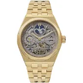 Ingersoll Herreur I12902 Skeletskåret/Gul guldtonet stål Ø43 mm