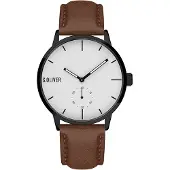 s.Oliver Herreur SO-4179-LQ Classic Sølvfarvet/Læder Ø41