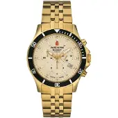 Swiss Alpine Military Herreur 7022.9111 Chrono Guldfarvet/Gul