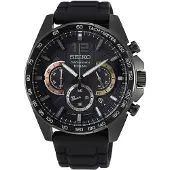 Seiko Herreur SSB349P1 Sort/Gummi Ø44 mm