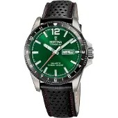 Festina Herreur F20699-3 Titanium Grøn/Læder Ø43 mm