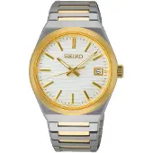 Seiko Herreur SUR558P1 Dress Hvid/Gul guldtonet stål Ø38.9 mm