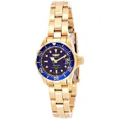 Invicta Dameur 8944 Pro Diver Blå/Gul guldtonet stål Ø23 mm