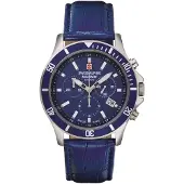 Swiss Alpine Military Herreur 7022.9535 Challenger Chrono Blå/Læder