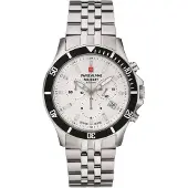 Swiss Alpine Military Herreur 7022.9132 Challenger Chrono Hvid/Stål
