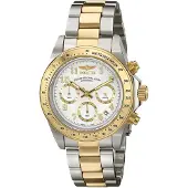 Invicta Herreur 17026 Speedway Hvid/Gul guldtonet stål Ø40 mm