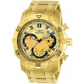 Invicta Herreur 22761 Pro Diver Guld/Gul guldtonet stål Ø50 mm