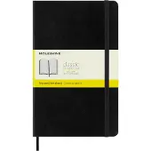 Moleskine Classic Large - Notesbog - 130 x 210 mm - 96 ark / 192 sider - elfenbensfarvet papir - kvadreret - sort
