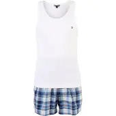 Tommy Hilfiger Underwear Pyjamas kort blå / navy / lyseblå / hvid